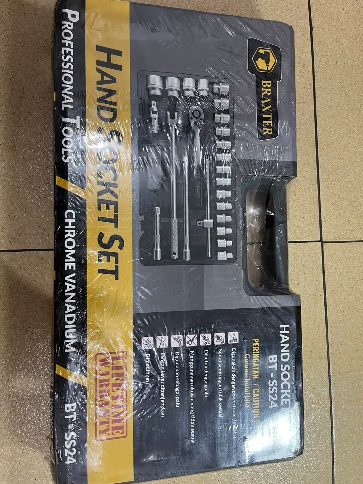 Braxter BT-SS24 Hand Socket Set 24 Pcs Chrome Vanadium – Kunci Sok Set
